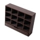 thumbnail image 3 of Caja divisoria de almacenamiento a escala 1:12, miniorganizador, vitrina, bandeja de simulación, diorama, escenario con 12 cuadrículas para mesa de marrón oscuro, 3 of 9
