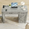 thumbnail image 4 of Farmhouse 47" Executive Desk, Computer Desk with Drawers and Storage Cabinet, Workstation Computer Desk for Study and Home Office., 4 of 8