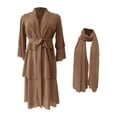 thumbnail image 6 of Otqutp Kids Abayas Dress for Girls Chiffon Layered Muslim Dresses Pleated Elegant Long Skirt Kaftan Prayer 𝗜slamic Maxi Dress, 6 of 7