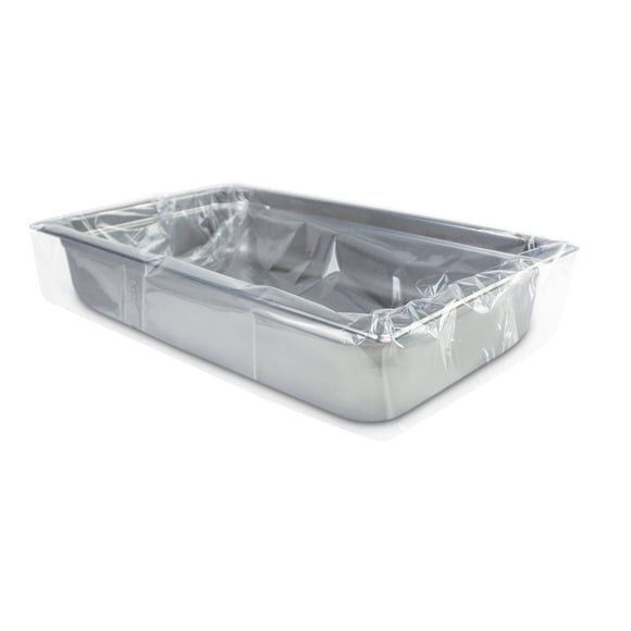 PanSaver Disposable Buffet Pan Liners - Clear, Oven Safe To 220°F, Fits Shallow & Medium Hotel Pans (34"x16")