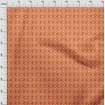 thumbnail image 3 of oneOone Viscose Chiffon Orange Fabric Geometric Bandhani Craft Projects Decor Fabric Printed By The Yard 42 Inch Wide, 3 of 4