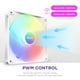 thumbnail image 5 of Ventilador NZXT F140 RGB Core de 140 mm montado en un hub con 8 LED blanco, 5 of 7