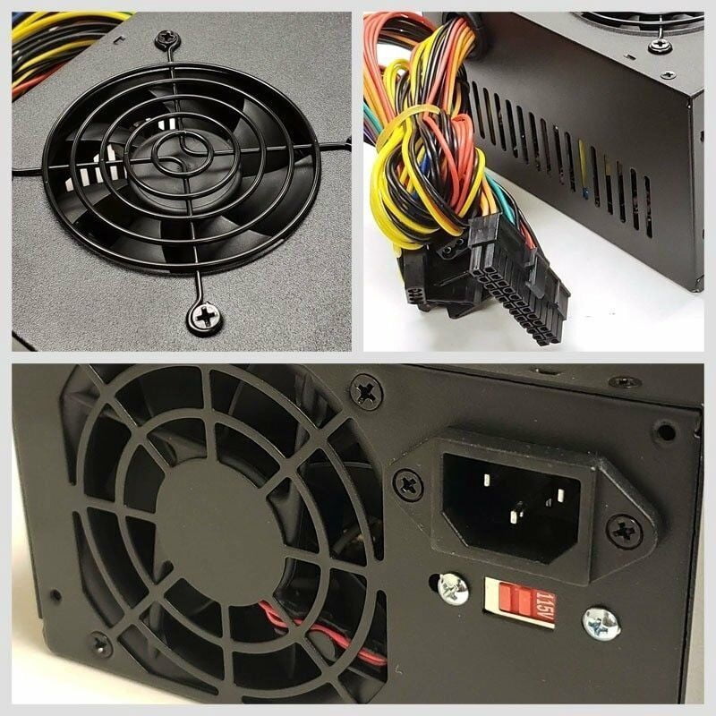 Hercules DUAL FAN 600w-Max ATX Power Supply SATA, 20+4-pin, 6-Pinw/SATA & PCIe