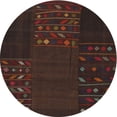 thumbnail image 1 of Ahgly Company Indoor Round Contemporary Red Patchwork Area Rugs, 7' Round, 1 of 6