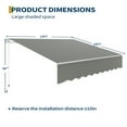 thumbnail image 7 of Danolapsi 10x8Ft Retractable Awning, Manual Awnings for Patio, Sun Shade Patio Awning with Crank Handle, Aluminum Frame, 280g Polyester Fabric, for Deck, Balcony, Yard, 7 of 7