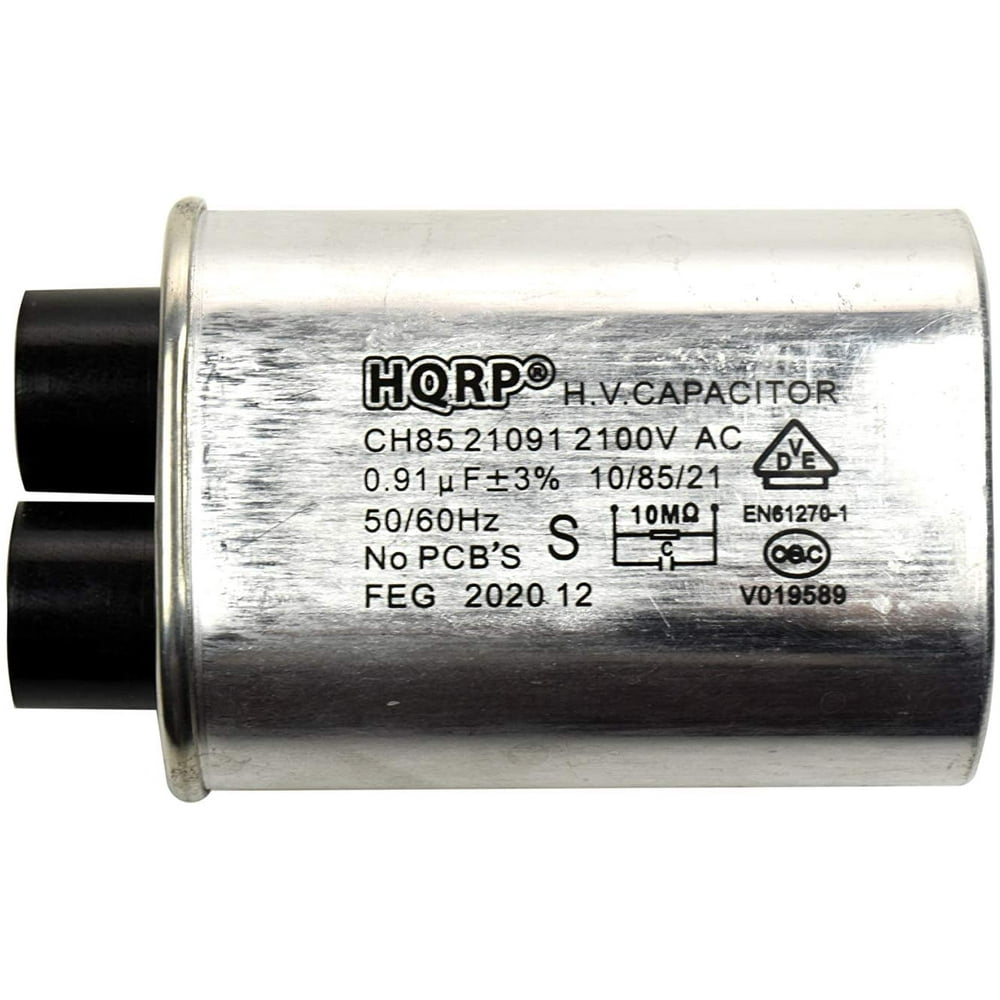 HQRP Microwave Capacitor Replacement 2100V 0.91uf Compatible with Amana