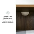 thumbnail image 5 of Walker Edison Mid Century 2-Door TV Stand for TVs Up to 68", Slate Grey, 5 of 19