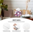 thumbnail image 3 of Lsque Peonies Printed Tissue Box Cover Holder, Facial Paper Organizer Dispenser,Square with Bottom Belt, PVC Leather Decorative Organizer, 3 of 8