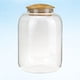 thumbnail image 2 of EeaseMX Tarro de caramelos con tapa de bambú de 1150 ml, recipiente de vidrio transparente de borosilicato para granos alimenticios., 2 of 7
