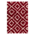 thumbnail image 3 of Unique Loom Trellis Shag Collection Area Rug - Ruth (2' x 3' Rectangle Burgundy Red/Ivory), 3 of 10