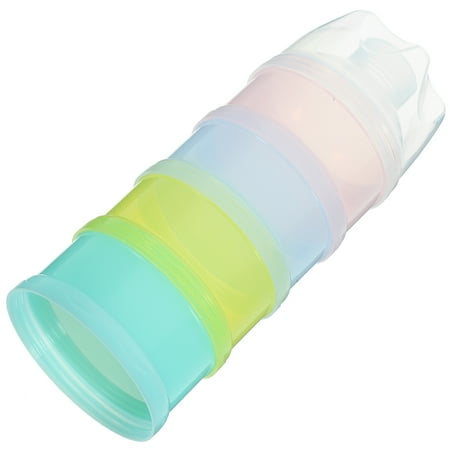 4 Layers Baby Milk Powder Formual Dispenser Baby Feeding Travel Storage Container Non-Spill Stackable Snack Storage Container