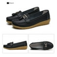 thumbnail image 2 of YAZI Women Slip On Leather Comfort Rubber Sole Flats Shoes, 2 of 7