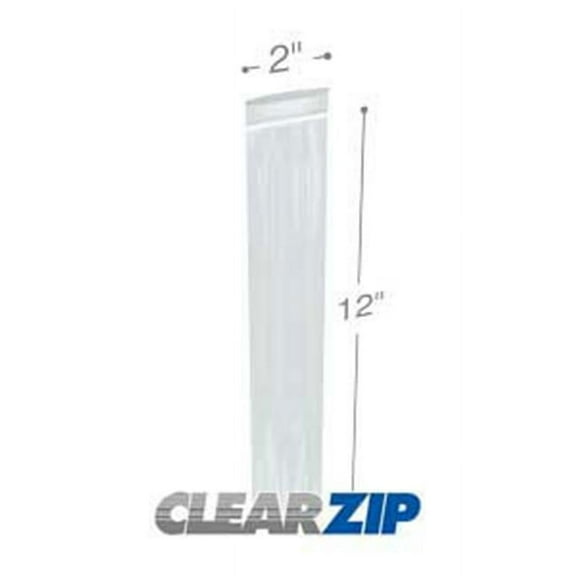 International Plastics CZ20212 2 x 12 in. ClearZip Lock Bags, 0.002 Gauge - Case of 1000