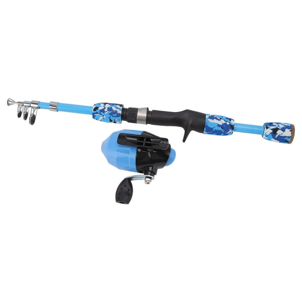 Kids Fishing Rod Reel Combo, Kids Fishing Pole Set Retractable Blue  Multipurpose FRP 4.9ft Length For 3 To 15 Years Old