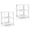 White, variant on Giantex Set of 2 End Table,Square Nightstand Bedside Table w/Storage Shelves, White