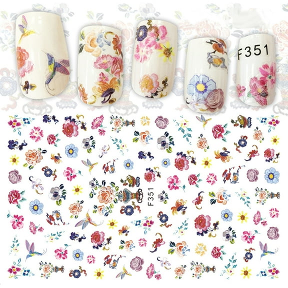 Joernso Multi-pattern Nail Art Floral Sticker Women Fingernail Manicure DIY Decal Decor
