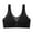 Black, variant on Womens Push up Bra No Underwire Mesh Sheer Deep Cup Pleated Front Comfortable Breathable Bra