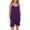 Purple, variant on Girls Summer Sleeveless Casual Romper Spaghetti Strap Shorts Jumpsuit with Pockets 5-14 Years