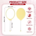 thumbnail image 2 of Uxcell 4 Pack Beadable Mirrors with Handle, 7.7 Inch Long Oval Shape Bead Mirror Bars Removable for DIY Crafts(Yellow), 2 of 7