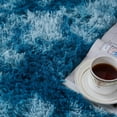thumbnail image 4 of Shag Area Rug, 5x7 Ft dark Blue Upgrade Anti-Skid Durable Rectangular Cozy Rug, High Pile Soft Throw Rug for Nursery Room Living Room, 4 of 12