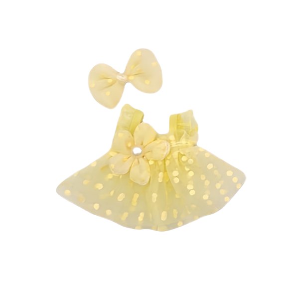 Conjunto de dos piezas con falda con tirantes y lazo, diseñado específicamente para muñecas, que te ofrece inspiración ilimitada para combinar.