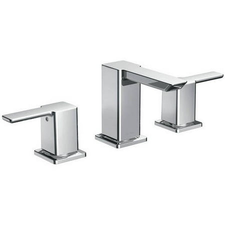 Faucet Widespread Double Handle - Moen TS6720 90 Degree Double Handle Widespread Bathroom Faucet, Available in Various Colors