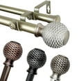 thumbnail image 4 of Domovina Seeta 1" Double Curtain Rod-Color:Satin Nickel,Size:66-120", 4 of 5