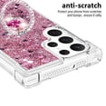 thumbnail image 3 of Funda para Samsung Galaxy S23 Ultra 5G con Brillo Líquido Flotante, Purpurina, Parachoques y Anillo Giratorio Soporte, 3 of 5