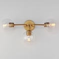 thumbnail image 3 of Knox 3 - Light Natural Aged Brass Brass Incandescent Glass And Steel Wall Sconce, 3 of 5