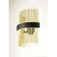 thumbnail image 4 of Et2 E34201 Chimes 15" Tall Led Bathroom Sconce - Black, 4 of 7