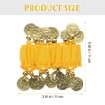 thumbnail image 2 of Par de pulseras de gasa para danza del vientre con moneda (amarillas), 2 of 5