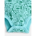 thumbnail image 3 of Wonder Nation Baby Boys Graphic Cotton Bodysuit with Long Sleeves, Sizes 0M-24M, 3 of 3