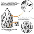 thumbnail image 4 of 5 Pack Foldable Shopping Bag,Halloween Black Ghosts with Boo Reusable Grocery Bags with Pockets,Large Reusable Tote Bags with Handles Waterproof & Lightweight, 4 of 6