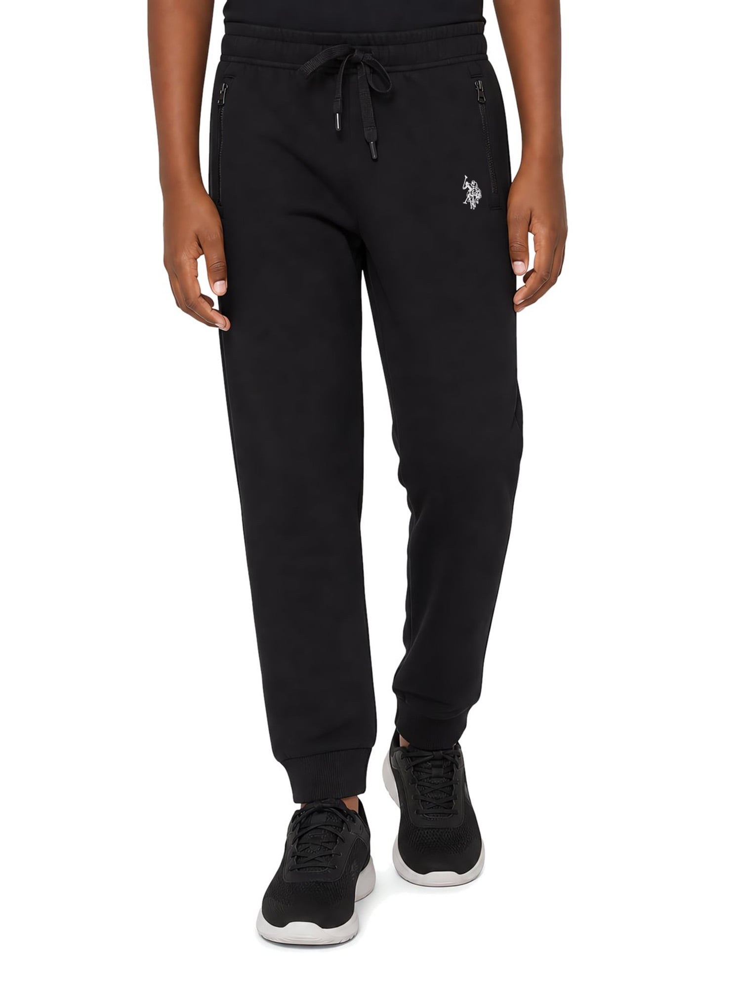 U.S. Polo Assn. Boys Fleece Jogger Pant Zip Pocket, Sizes 4-18