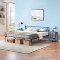 thumbnail image 2 of Bingirl Modern Metal Platform Bed Frame: 13.7 - Inch Underbed Storage, Heavy - Duty with Metal Slat Support, Black, No Box Spring Needed, Easy Assembly, 2 of 8