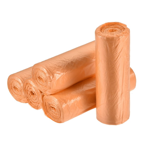 Uxcell Small Trash Bags Garbage Waste Basket Liners for Kitchen Office Bathroom Orange