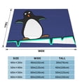 thumbnail image 6 of Penguin Iceberg Throw Blanket, Soft Blanket Keeps Warm All Seasons, Lightweight Warm Blanket For Sofa Bed Sofa - 50"x40", 6 of 8