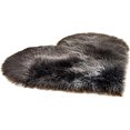 thumbnail image 2 of Heart Shaped Rug, 20x16 Inch, Fluffy Faux Fur, Soft and Cozy, Machine Washable, Dark Gray, 2 of 5
