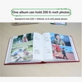 thumbnail image 2 of facefd Linen Photo Album Portable Replacement PP Pocket 50 Pages 100 Insert 6inch Protective Family Couple Wedding Collect Book Yellow, 2 of 8