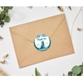 thumbnail image 2 of Darling Souvenir Round 45 Pcs Wedding Couple Thank You Stickers Personalized Bride Groom Names And Date Envelope Seals-Teal Blue, 2 of 4