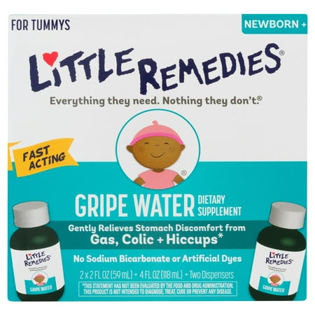 Little Remedies Gripe Water, Safe for Newborns, 2 Bottles, 2 FL (Best Way To Give Baby Gripe Water)