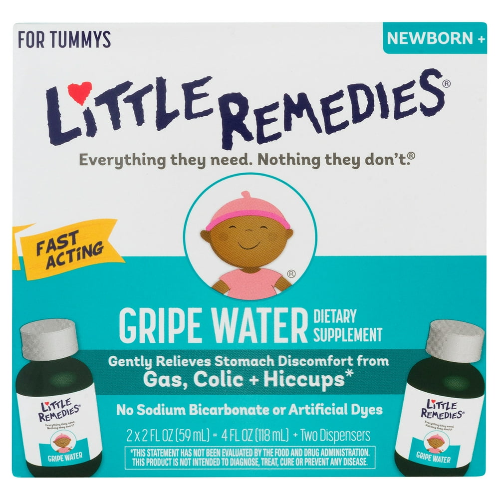 Little Remedies Gripe Water, Safe for Newborns, 2 Bottles, 2 FL OZ