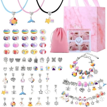Yalumo 67pcs Charm Bracelet Making Kit, Girls Bracelet Jewelry Making Kit DIY, Birthday Gifts Set