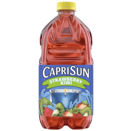 Capri Sun Strawberry Kiwi Flavored Juice Drink Blend from concentrate with other natural flavors, 64 oz Bottle