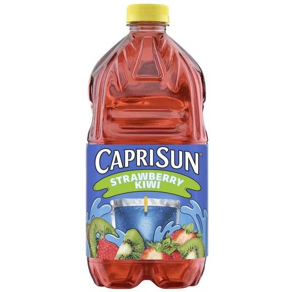 Capri Sun Strawberry Kiwi Flavored Juice Drink Blend from concentrate with other natural flavors, 64 oz Bottle