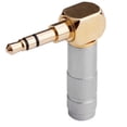 thumbnail image 3 of 3.5mm L Shape Jack Gold Plated 90 Degree Angle Audio Connector Audio Plug Silver,1 * gold pin silver plug,gold, 3 of 6