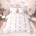 thumbnail image 1 of Manfei Ensembles de Literie Simple 7 Pcs Fillette de Ballet Mignonne, Ensemble de Douillette Château de Princesse, Ensembles de Draps Papillon Rose Rêveur, Déco Maison Ultra Douce, 1 of 6