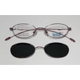 thumbnail image 3 of New Intelli Clip 735 Womens/Ladies Designer Full-Rim Violet Frame Demo Lenses 49-18-138 Sunglass Lens Clip-Ons Strass Flexible Hinges Eyeglasses/Eye Glasses, 3 of 10
