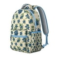 thumbnail image 2 of Blue Floral Pattern Backpack for School,Cute School Bag,Schoolbag with Adjustable Shoulder Straps & Padded Back,15.3"x11"x7.1"., 2 of 6