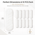 thumbnail image 5 of Artrylin Baby Diapers,10PcsReusable baby Diapers Cloth Diaper Inserts 1 piece 3 Layer Insert Cotton，Burping cloth， Washable Baby Care Products (Children: S 32*12cm),White, 5 of 7